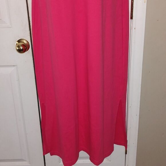 I In the Loop sleeveless maxi sailboat palm tree beach cruise dress  Sz L - Picture 2 of 6
